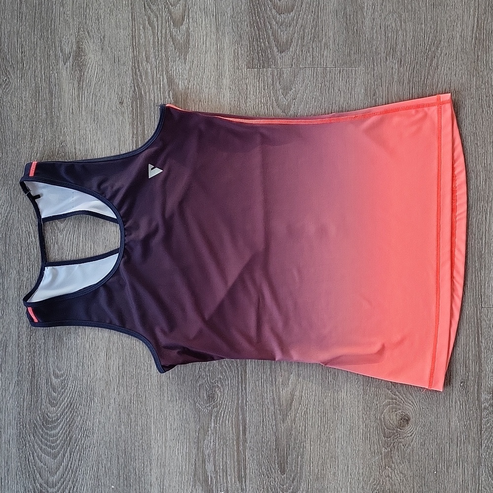 Y.A.S Sport Ombre Purple to Coral Racerback Tank - S